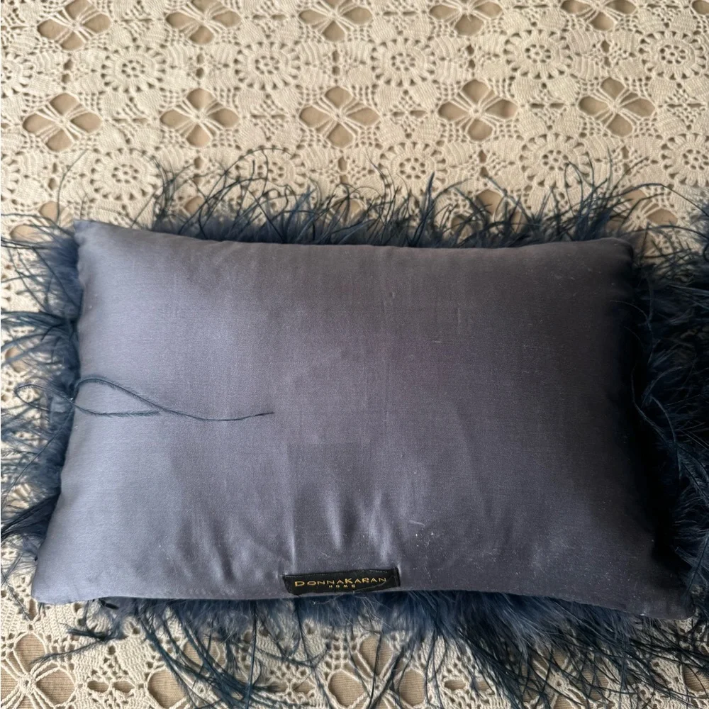 Donna Karan Midnight Feather Accent Pillow Size: 12” x 7” each - Picture 7 of 10